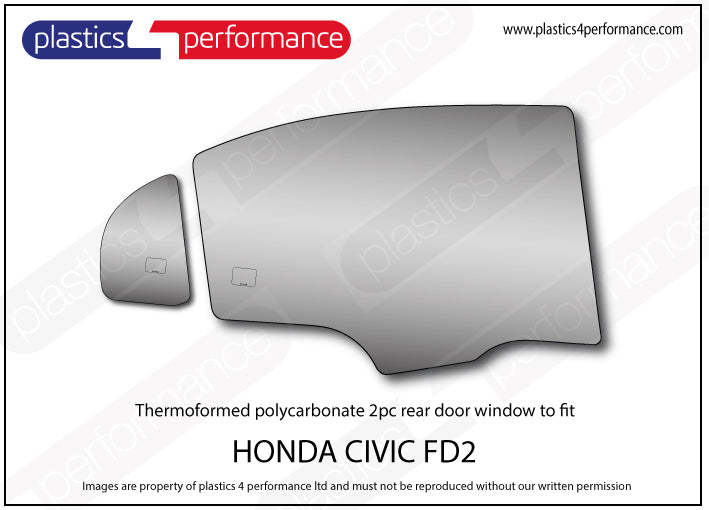 Carica immagine in Galleria Viewer, Vetri in Policarbonato per Honda Civic Type R FD2