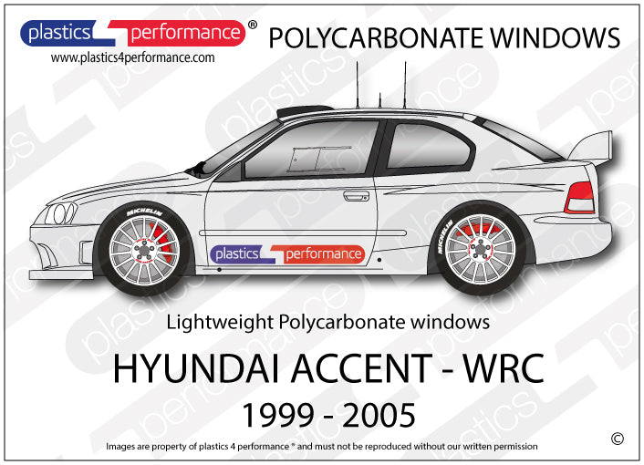 Carica immagine in Galleria Viewer, Vetri in Policarbonato per Hyundai Accent WRC