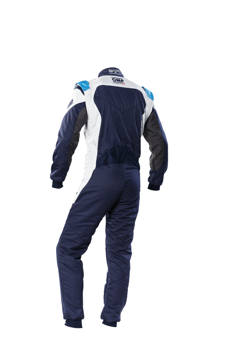 Carica immagine in Galleria Viewer, Tuta OMP First EVO Blu Marine / Ciano (FIA 8856-2018)