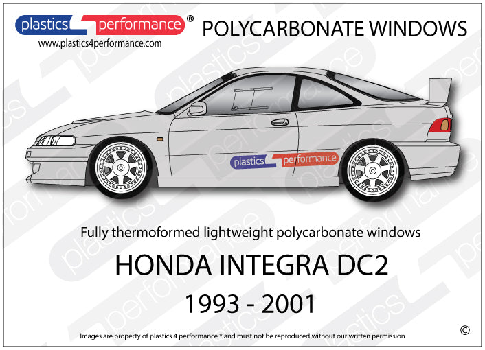Carica immagine in Galleria Viewer, Vetri in Policarbonato per Honda Integra Type R DC2