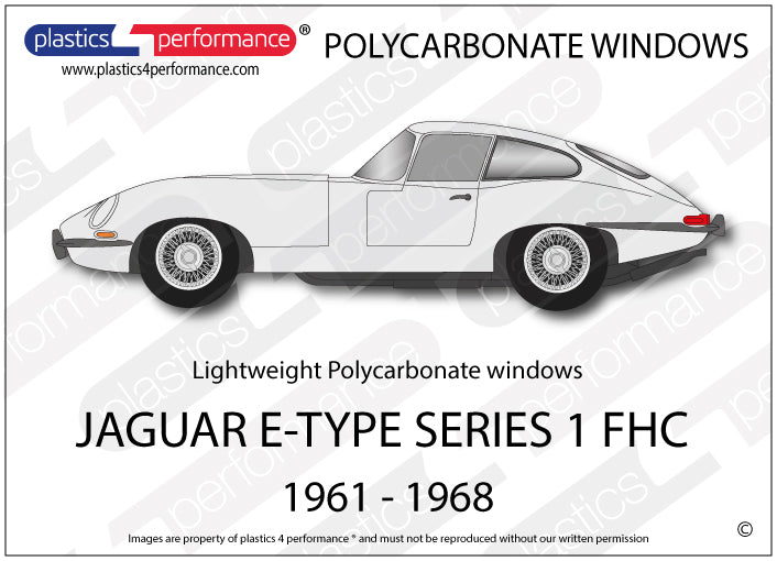 Carica immagine in Galleria Viewer, Vetri in Policarbonato per Jaguar Type E S1 FHC