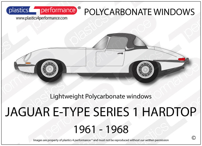 Carica immagine in Galleria Viewer, Vetri in Policarbonato per Jaguar Type E S1 Hardtop