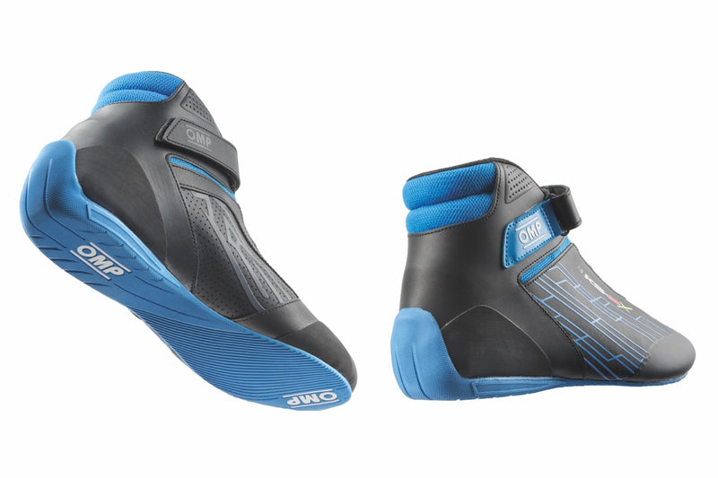 Carica immagine in Galleria Viewer, Scarpe Kart Bambino OMP KS-2X Nero / Ciano (FIA)