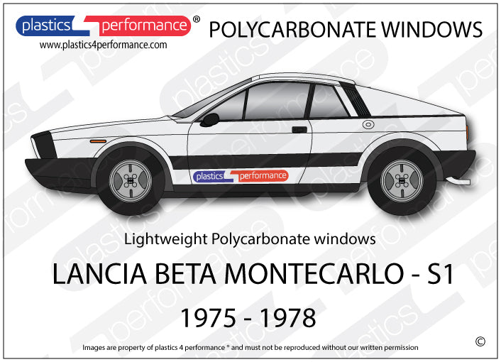 Carica immagine in Galleria Viewer, Vetri in Policarbonato per Lancia Montecarlo S1