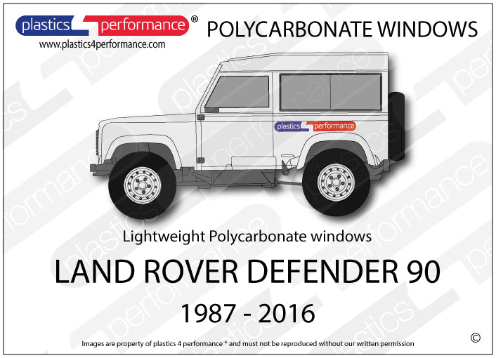 Carica immagine in Galleria Viewer, Vetri in Policarbonato per Land Rover Defender 90