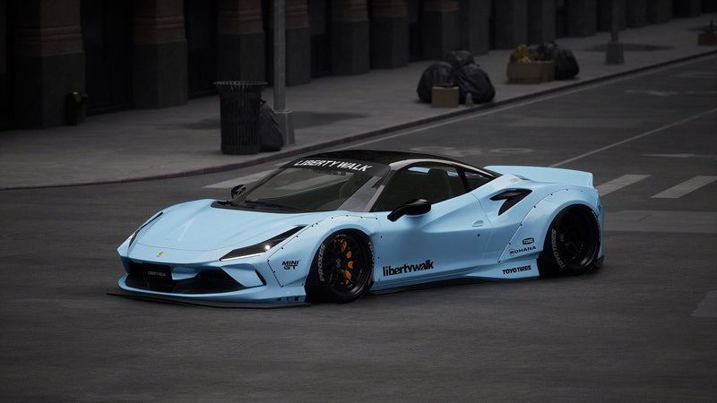 Carica immagine in Galleria Viewer, Kit Carrozzeria Liberty Walk LB Works Ver.2 per Ferrari F8 Tributo