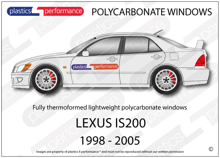 Carica immagine in Galleria Viewer, Vetri in Policarbonato per Lexus IS 200