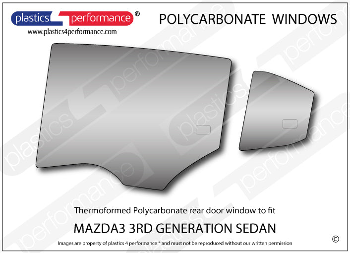 Carica immagine in Galleria Viewer, Vetri in Policarbonato per Mazda 3 BM / BN 4 Porte