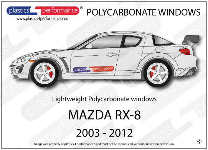 Carica immagine in Galleria Viewer, Vetri in Policarbonato per Mazda RX-8