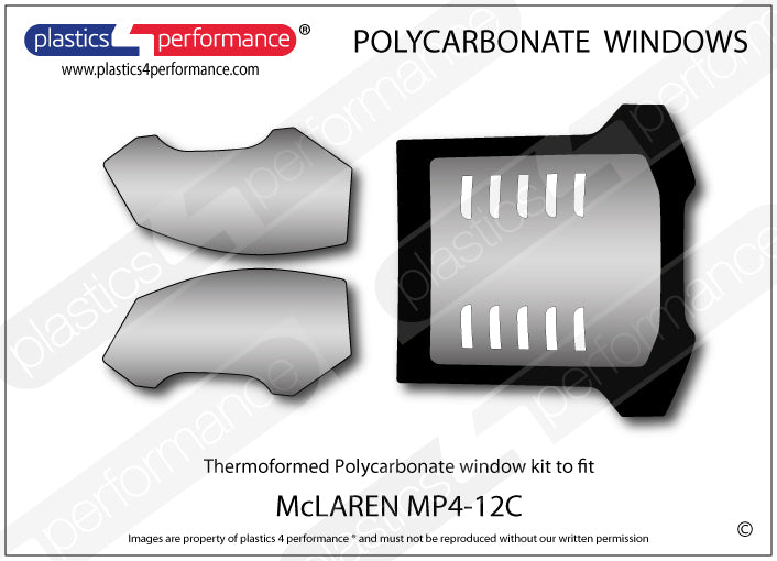 Carica immagine in Galleria Viewer, Vetri in Policarbonato per McLaren MP4-12C