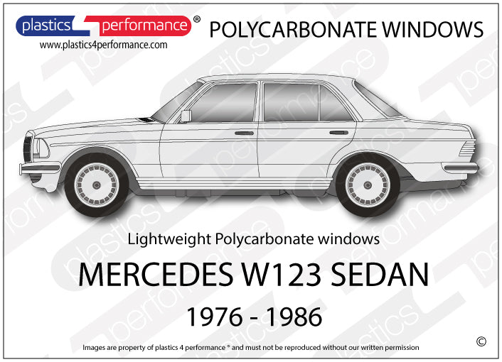 Carica immagine in Galleria Viewer, Vetri in Policarbonato per Mercedes W123 Berlina
