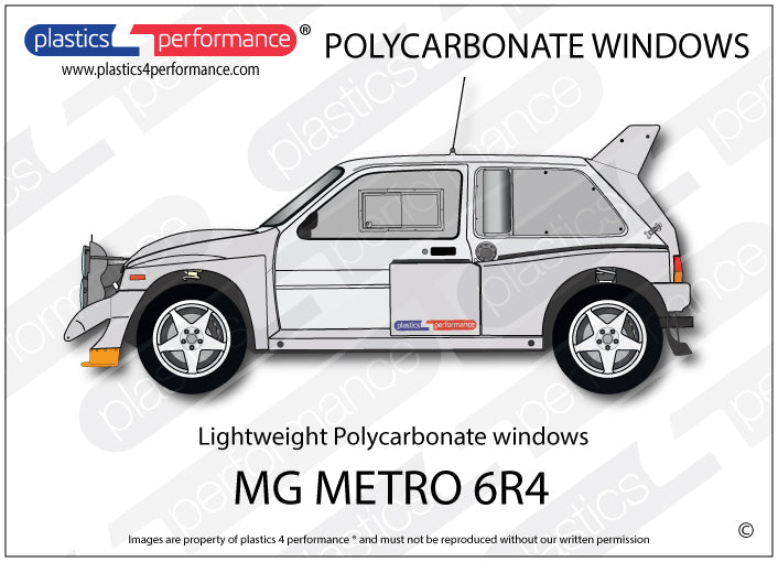 Carica immagine in Galleria Viewer, Vetri in Policarbonato per MG Metro 6R4