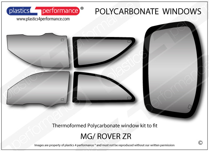 Carica immagine in Galleria Viewer, Vetri in Policarbonato per MG Rover ZR