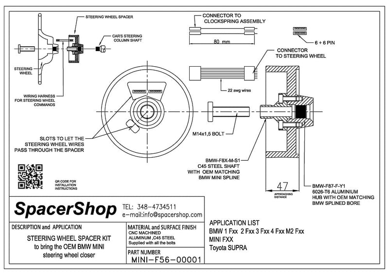 Carica immagine in Galleria Viewer, Distanziale Volante SpacerShop per BMW Serie 2 G42 (2021+)