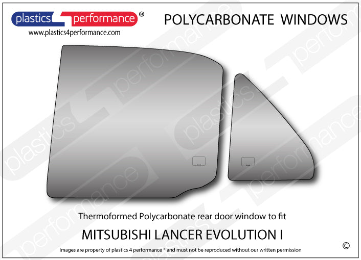 Carica immagine in Galleria Viewer, Vetri in Policarbonato per Mitsubishi Lancer Evo 1 (I)