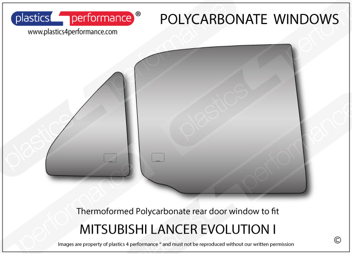 Carica immagine in Galleria Viewer, Vetri in Policarbonato per Mitsubishi Lancer Evo 1 (I)