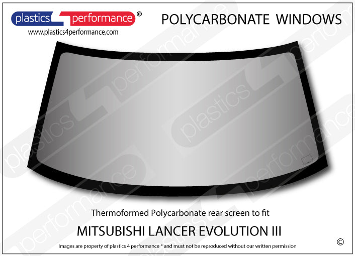 Carica immagine in Galleria Viewer, Vetri in Policarbonato per Mitsubishi Lancer Evo 3 (III)