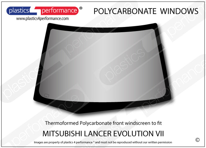 Carica immagine in Galleria Viewer, Vetri in Policarbonato per Mitsubishi Lancer Evo 7 (VII)