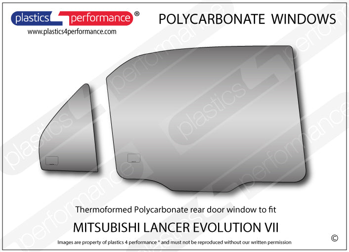 Carica immagine in Galleria Viewer, Vetri in Policarbonato per Mitsubishi Lancer Evo 7 (VII)