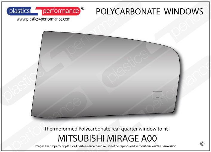 Carica immagine in Galleria Viewer, Vetri in Policarbonato per Mitsubishi Mirage A00 5 Porte