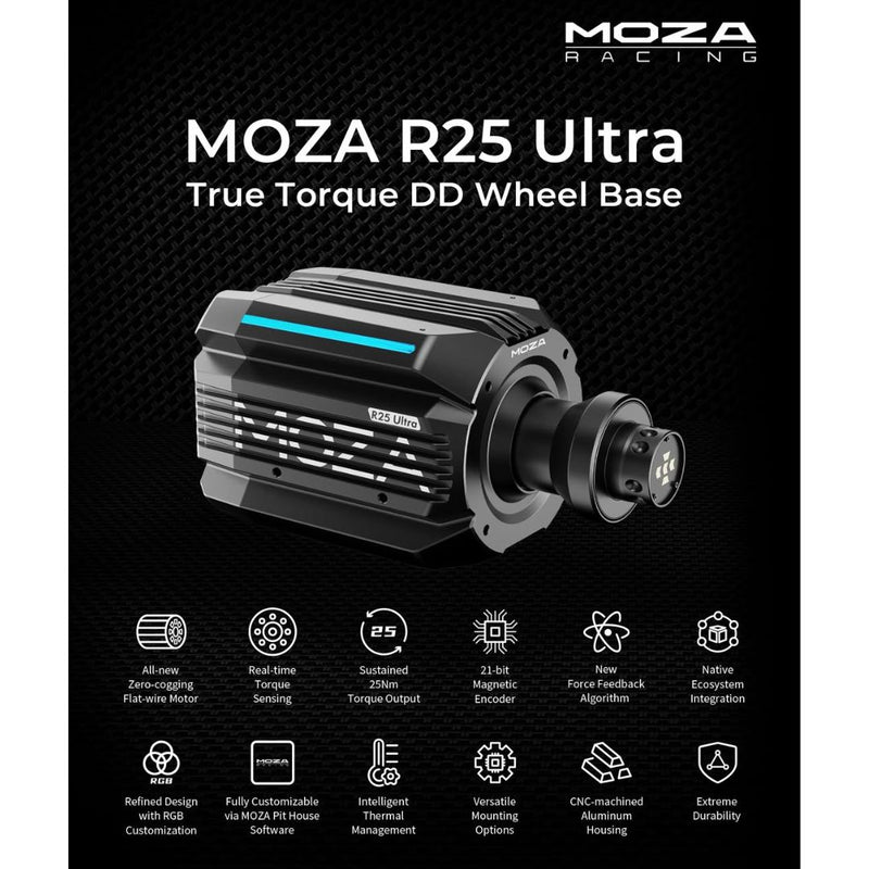 Carica immagine in Galleria Viewer, Base Direct Drive Moza R25 Ultra True Torque