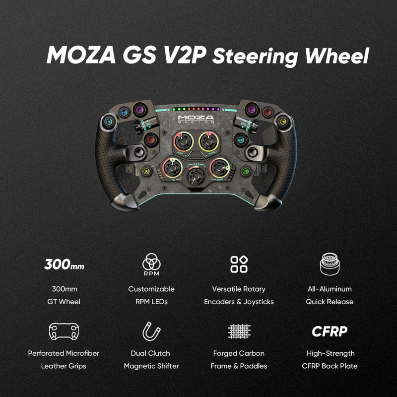 Carica immagine in Galleria Viewer, Volante sim racing Moza GS V2P