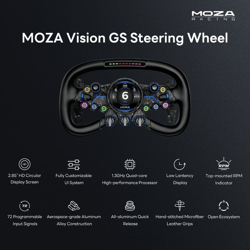 Carica immagine in Galleria Viewer, Volante sim racing Moza Vision GS
