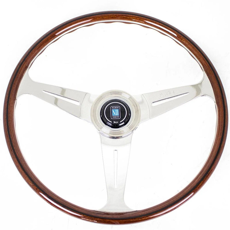 Carica immagine in Galleria Viewer, Volante Nardi Classic ND39 Legno, Razze Cromate, a Calice 25 mm