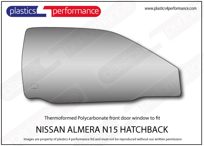 Carica immagine in Galleria Viewer, Vetri in Policarbonato per Nissan Almera N15 3 Porte
