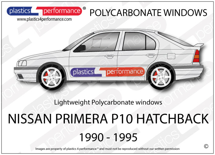 Carica immagine in Galleria Viewer, Vetri in Policarbonato per Nissan Primera P10 5 Porte