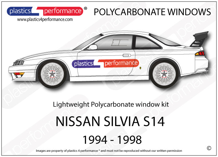 Carica immagine in Galleria Viewer, Vetri in Policarbonato per Nissan 200SX S14