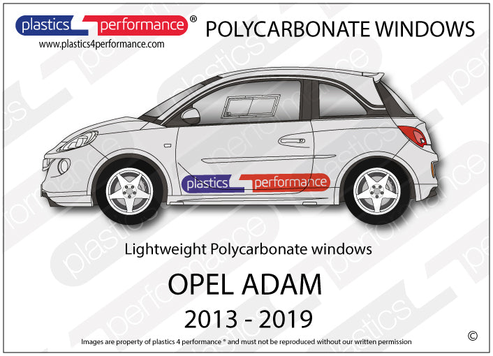 Carica immagine in Galleria Viewer, Vetri in Policarbonato per Opel Adam