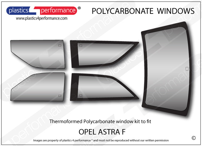 Carica immagine in Galleria Viewer, Vetri in Policarbonato per Opel Astra F 3 Porte