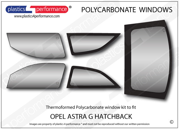 Carica immagine in Galleria Viewer, Vetri in Policarbonato per Opel Astra G 3 porte