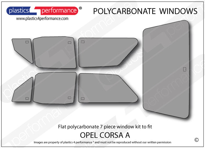 Carica immagine in Galleria Viewer, Vetri in Policarbonato per Opel Corsa A 3 Porte