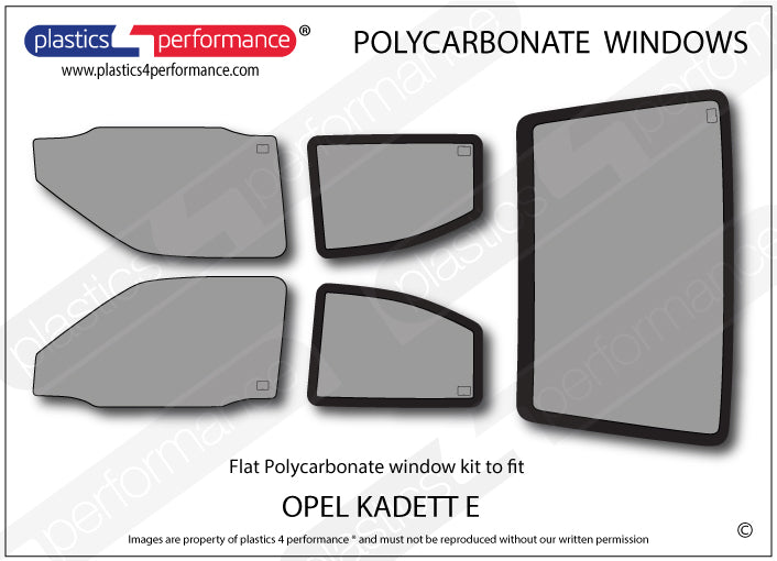 Carica immagine in Galleria Viewer, Vetri in Policarbonato per Opel Kadett E 3 Porte