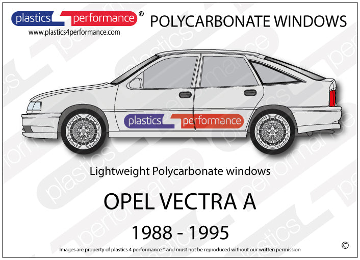 Carica immagine in Galleria Viewer, Vetri in Policarbonato per Opel Vectra A 4 Porte Berlina