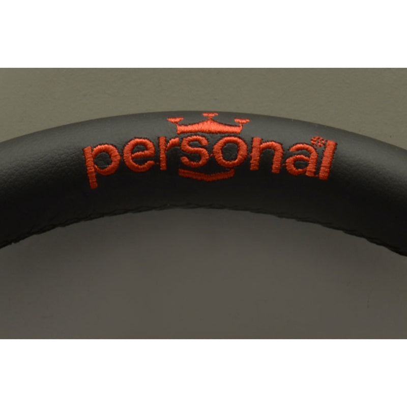 Carica immagine in Galleria Viewer, Volante Personal Pole Position (330 mm) Pelle Nera & Scamosciato Rosso, Razze Nere, Logo Rosso