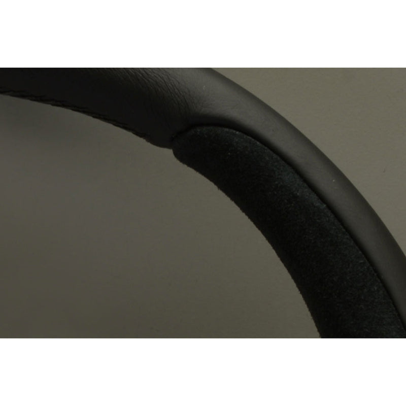 Carica immagine in Galleria Viewer, Volante Personal Pole Position (330 mm) Pelle Nera & Scamosciato Nero, Razze Nere, Logo Argento