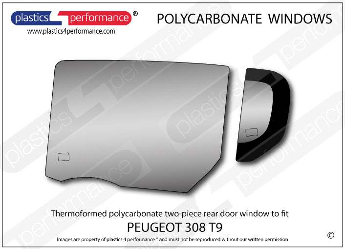 Carica immagine in Galleria Viewer, Vetri in Policarbonato per Peugeot 308 II Berlina 5 Porte