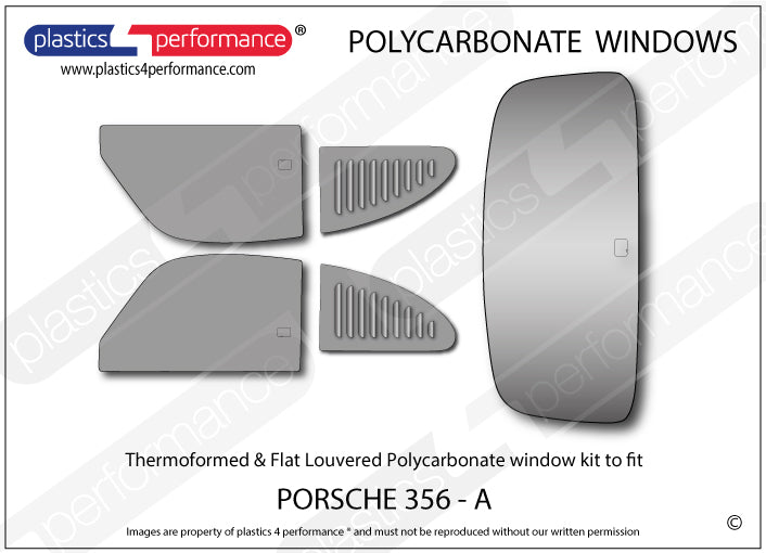 Carica immagine in Galleria Viewer, Vetri in Policarbonato per Porsche 356 A