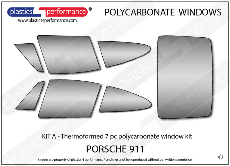 Carica immagine in Galleria Viewer, Vetri in Policarbonato per Porsche 911 Classic (64-89)