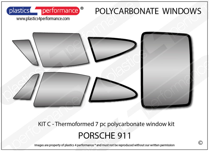 Carica immagine in Galleria Viewer, Vetri in Policarbonato per Porsche 911 Classic (64-89)