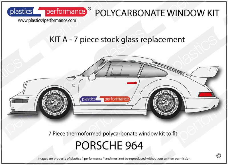 Carica immagine in Galleria Viewer, Vetri in Policarbonato per Porsche 911 (964)