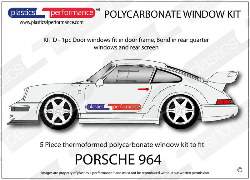 Carica immagine in Galleria Viewer, Vetri in Policarbonato per Porsche 911 (964)