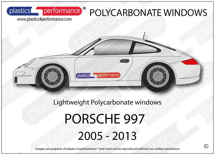 Carica immagine in Galleria Viewer, Vetri in Policarbonato per Porsche 911 (997)