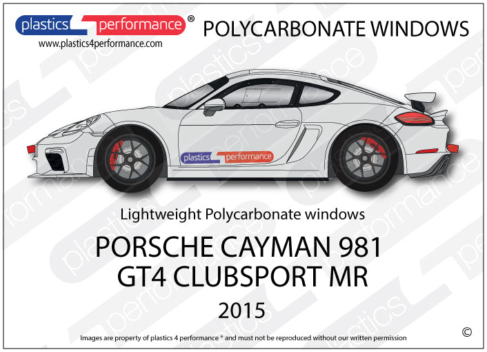 Carica immagine in Galleria Viewer, Vetri in Policarbonato per Porsche Cayman GT4 Clubsport (981)