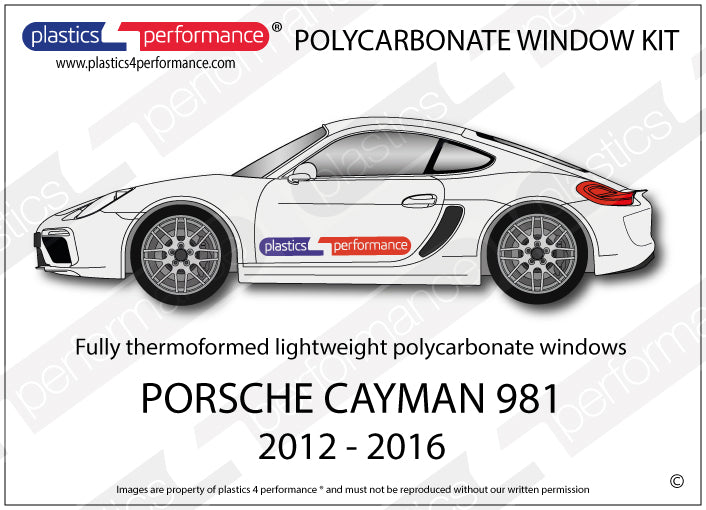 Carica immagine in Galleria Viewer, Vetri in Policarbonato per Porsche Cayman (981)