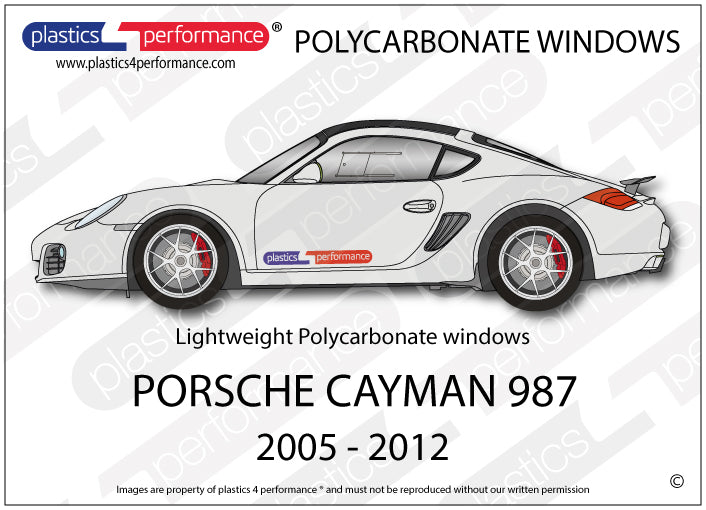 Carica immagine in Galleria Viewer, Vetri in Policarbonato per Porsche Cayman (987)