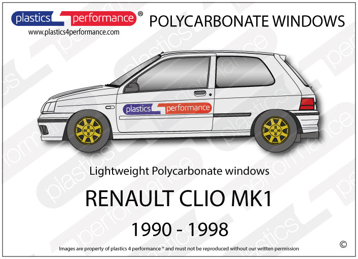 Carica immagine in Galleria Viewer, Vetri in Policarbonato per Renault Clio 1